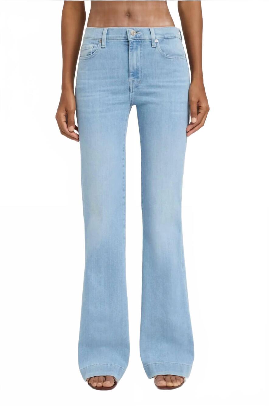NEW 7 FOR ALL MANKIND women's tailorless dojo jean in indigo bloom
